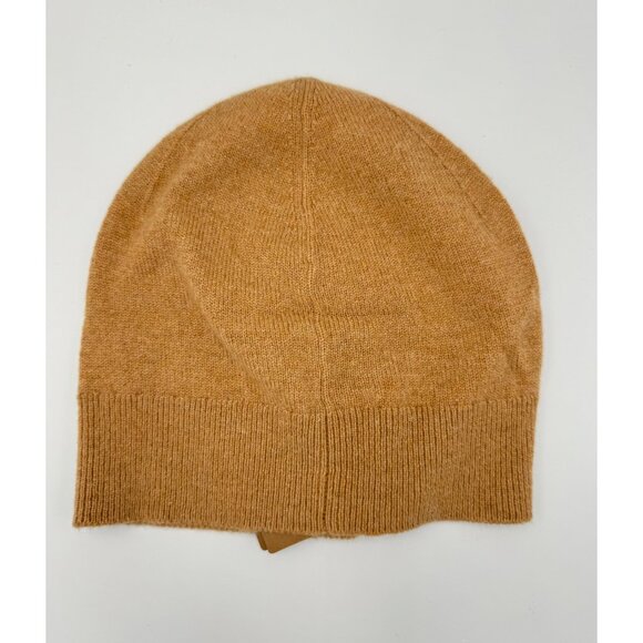 Burberry BB Roundel Logo Graphic Cashmere Blend Beanie Camel - Picture 4 of 10